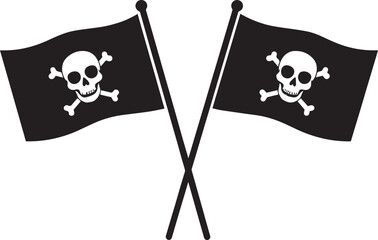 Jolly Roger Pirate Flag Skull Vector, Jolly Roger Flag Vector