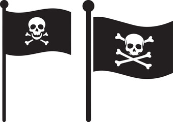 Jolly Roger Pirate Flag Skull Vector, Jolly Roger Flag Vector