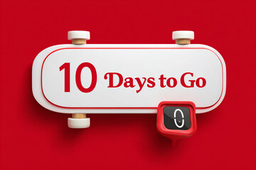 Countdown to event with 10 days to go sign