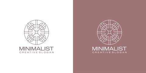 Elegant Minimalist Geometric Circle Logo Design Symbol Logo Template for Business Branding Identity