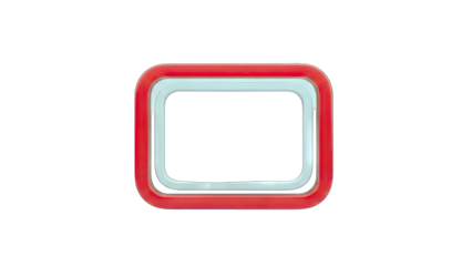 Abstract Red and Blue Rectangular Frames on White Background