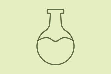 Flask icon. Suitable for medical projects. Line icon, perfect for UI, mobile apps, websites, presentations, and infographics. Fully editable and optimized for digital and print use