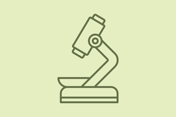 Microscope icon. Suitable for medical projects. Line icon, perfect for UI, mobile apps, websites, presentations, and infographics. Fully editable and optimized for digital and print use