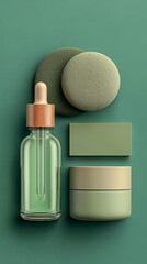 ミントグリーンのナチュラルコスメセット