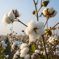 cotton buds in the wind