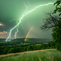 lightning in the field