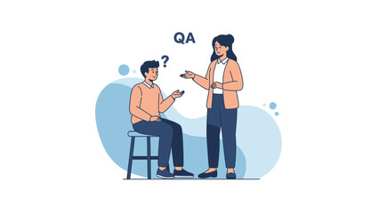 Digital Consultation or Interview Between a Questioning Person and a Confident Specialist in a