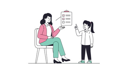 Child and Adult Engaged in Educational Activity During a Learning Session