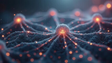 Abstract Glow of Neural Connections with Vibrant Light Effects in a Futuristic Scene - Powered by Adobe