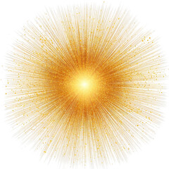 Fototapeta premium Vibrant Yellow Explosion of Light and Energy isolated on transparent background