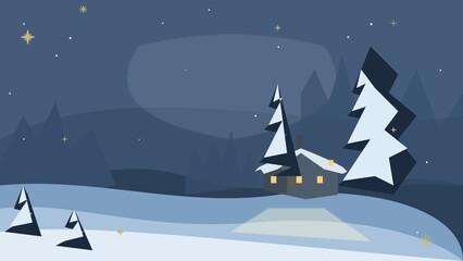 christmas night landscape