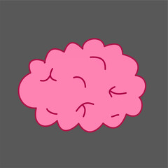 brain simple clip art useful for content creator for making videos health realted mental health related projects.eps