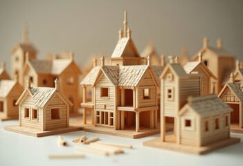 Intricate Matchstick Model Building of Miniature Structures and Architectural Replicas