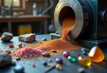 Polished Gemstone Tumbling Process Smooth Finish Crafting Radiant Beauty Transformation