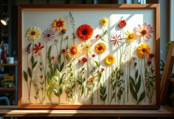 Pressed Flower Art Botanical Specimen Preservation Creative Display Handmade Craft