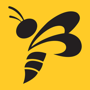 Bee Flying Nature Honey Wildlife Logo Template Icon Vector