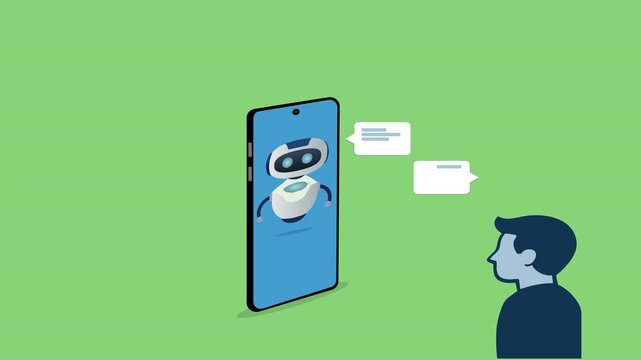  Customer support..Chat bot AI and customer service concept.Chat bot virtual assistant via messaging. Helping 