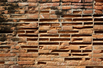 Background of old vintage brick wall.