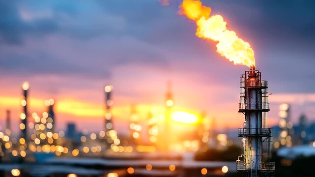 Government renewable energy facility representing commitment to sustainable aviation fuel production, biofuel manufacturing plant, environmental policy implementation, defocused in