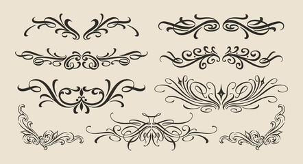 Vintage design swirls