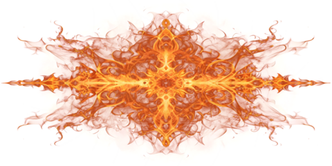 Set of fire flames with autumn maple leaves and orange floral decorations for a seasonal nature wallpaper design