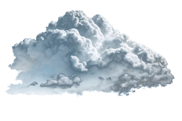 Salt and pepper shakers stand beside mineral water isolated on a white background, featuring abstract textures of fluffy clouds and blue watercolor steam against a light winter sky