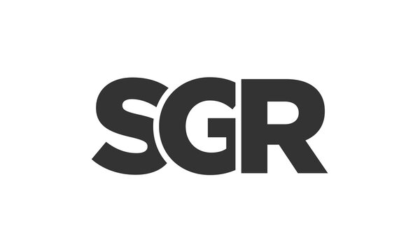 SGR logo design template with strong and modern bold text. Initial based vector logotype featuring simple and minimal typography. Trendy company identity.