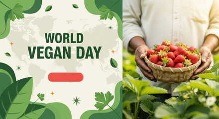 World Vegan Day: Fresh strawberries for a plant-based lifestyle