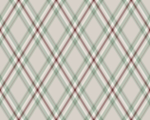 Argyle pattern of geometric rhombus. Harlequin check wallpaper design. Classic diamond shaped textile material for web background, print fabric clothing, sweater, wrapping paper, gift card, invitation