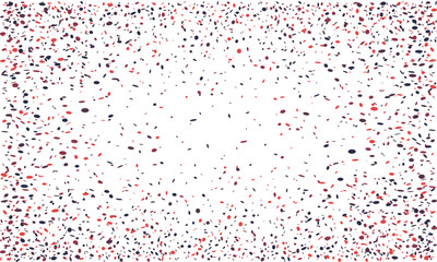 Fototapeta premium Abstract confetti background. Red, blue, and white speckled design. Ideal for festive celebrations, website banners, or textured overlays. Evokes feelings of joy and excitement.