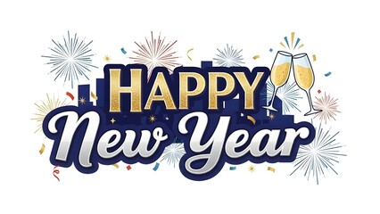 Vintage Christmas greeting card design with winter typography and holiday decoration labels featuring a happy xmas celebration symbol