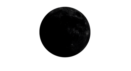 Dark and mysterious abstract shape with textured surface isolated on transparent background