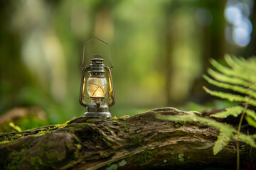 森の中のオイルランタン