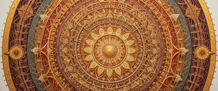 Ornament in the form of a kaleidoscope. Geometric element for design. AI generated Ornament in the form of a kaleidoscope. - Powered by Adobe