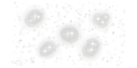 Sparkling white glitter sparkles isolated on transparent background