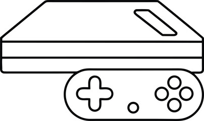 gaming console   gaming console line art vector illustration on transparent background