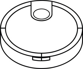 robot vacuum   robot vacuum  line art vector illustration on transparent background