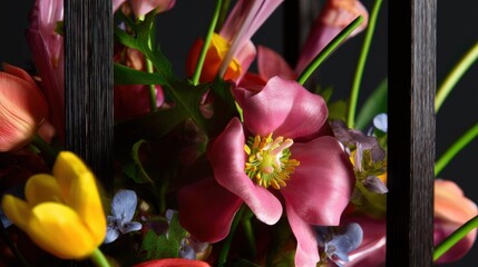 Medium shot highlighting a 3Dprinted stand designed for delicate floral arrangements emphasizing modern and customizable decor solutions.