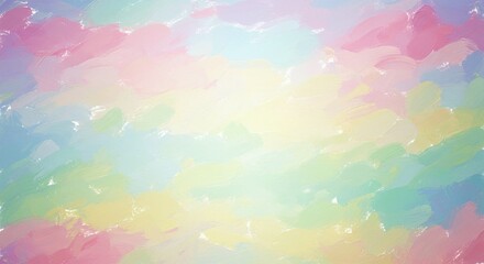 Soft Pastel Abstract Background with Colorful Brushstrokes and Gentle Gradient