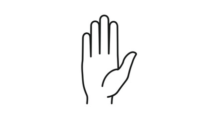 Obraz premium Simple hand gesture illustration for communication and expression, Generative AI.