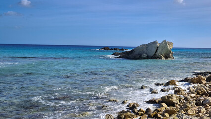 Rock formations on coast of Mallorca.