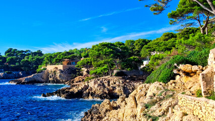 The rocky shores of Mallorca near Cala Ratjada.