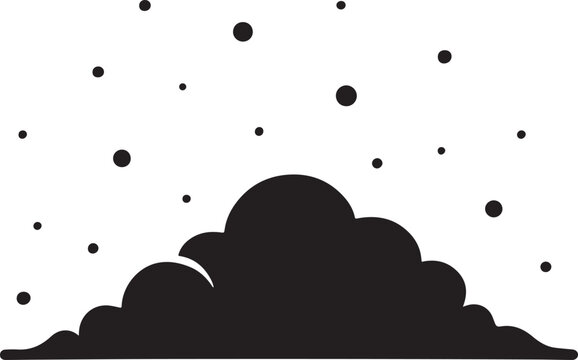 House dust icon representing indoor particles, allergens, cleaning, and home hygiene awareness concept.