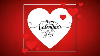 Minimal Valentine&rsquo;s Day Greeting with Heart Shape and Elegant Typography