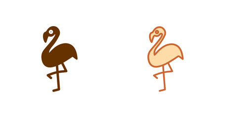 Obraz premium Flamingo Vector Icon