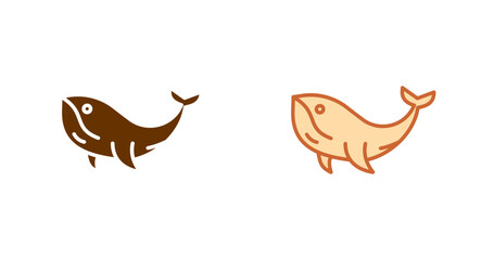 Obraz premium Humpback Whale Vector Icon