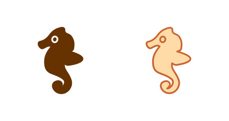Fototapeta premium Sea Horse Vector Icon