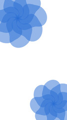 エレガントな青い花の背景イラスト