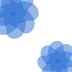 エレガントな青い花の背景イラスト