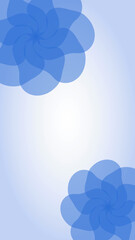 エレガントな青い花の背景イラスト